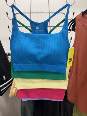 all in motion Seamless Ribbed Padded Sports Bras **All 5!!**